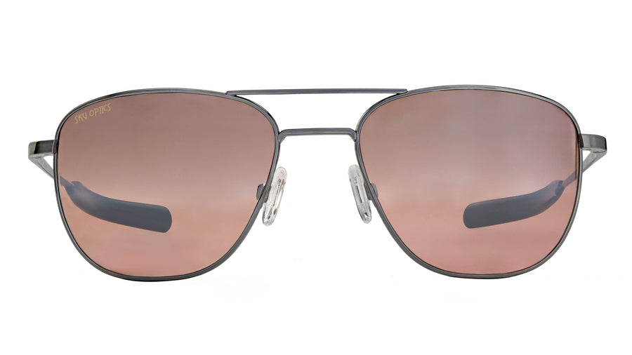 Sky Optics Pilot titanium sunglasses with non-polarized lenses