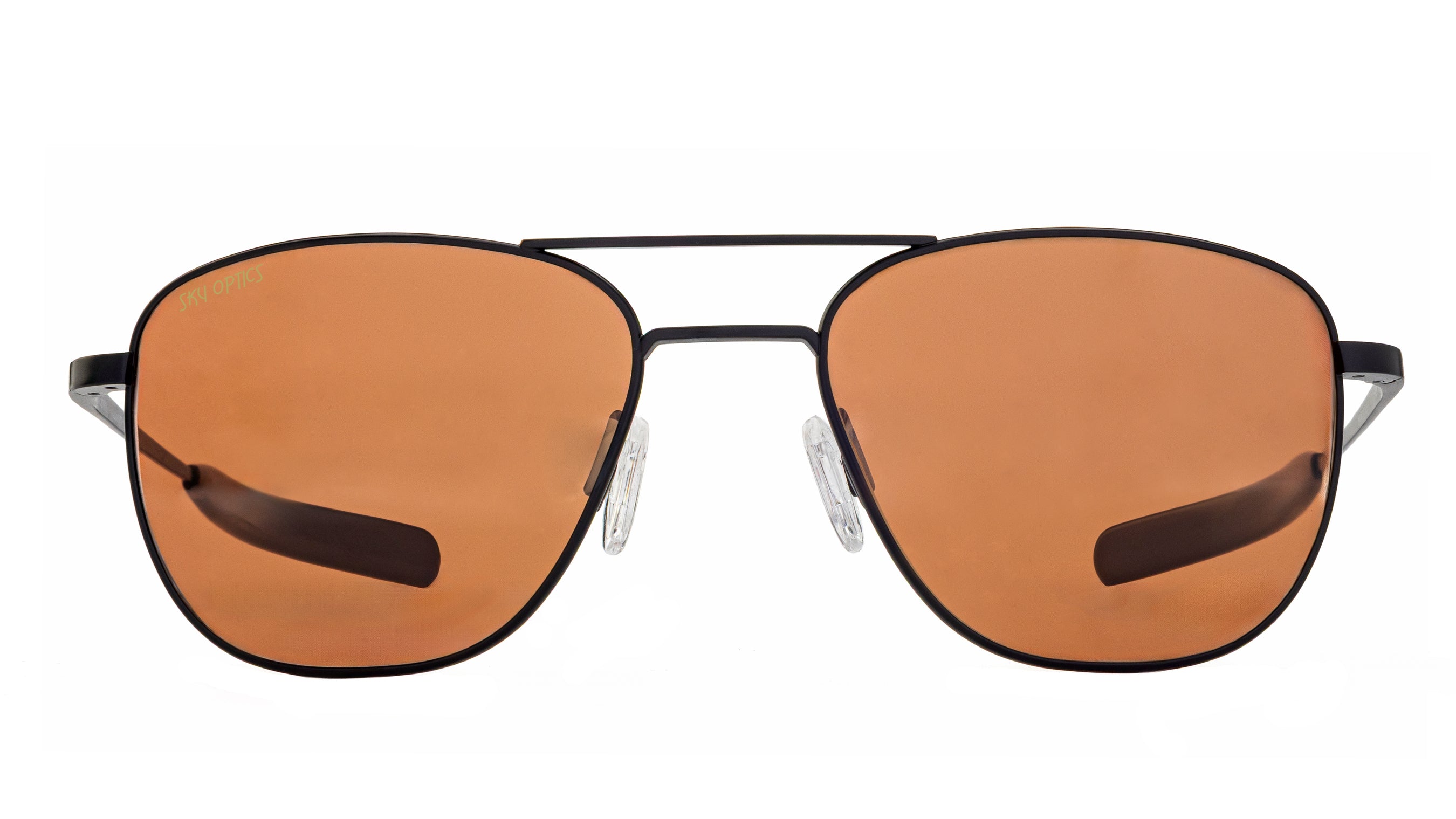 Sky-Optics-Pilot-P503-Sunglasses-Satin-Black-with-Amber-Lenses-Front
