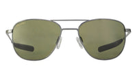 Sky-Optics-Pilot-P505-Sunglasses-Shiny-Gunmetal-with-Green-Silver-Lenses-front